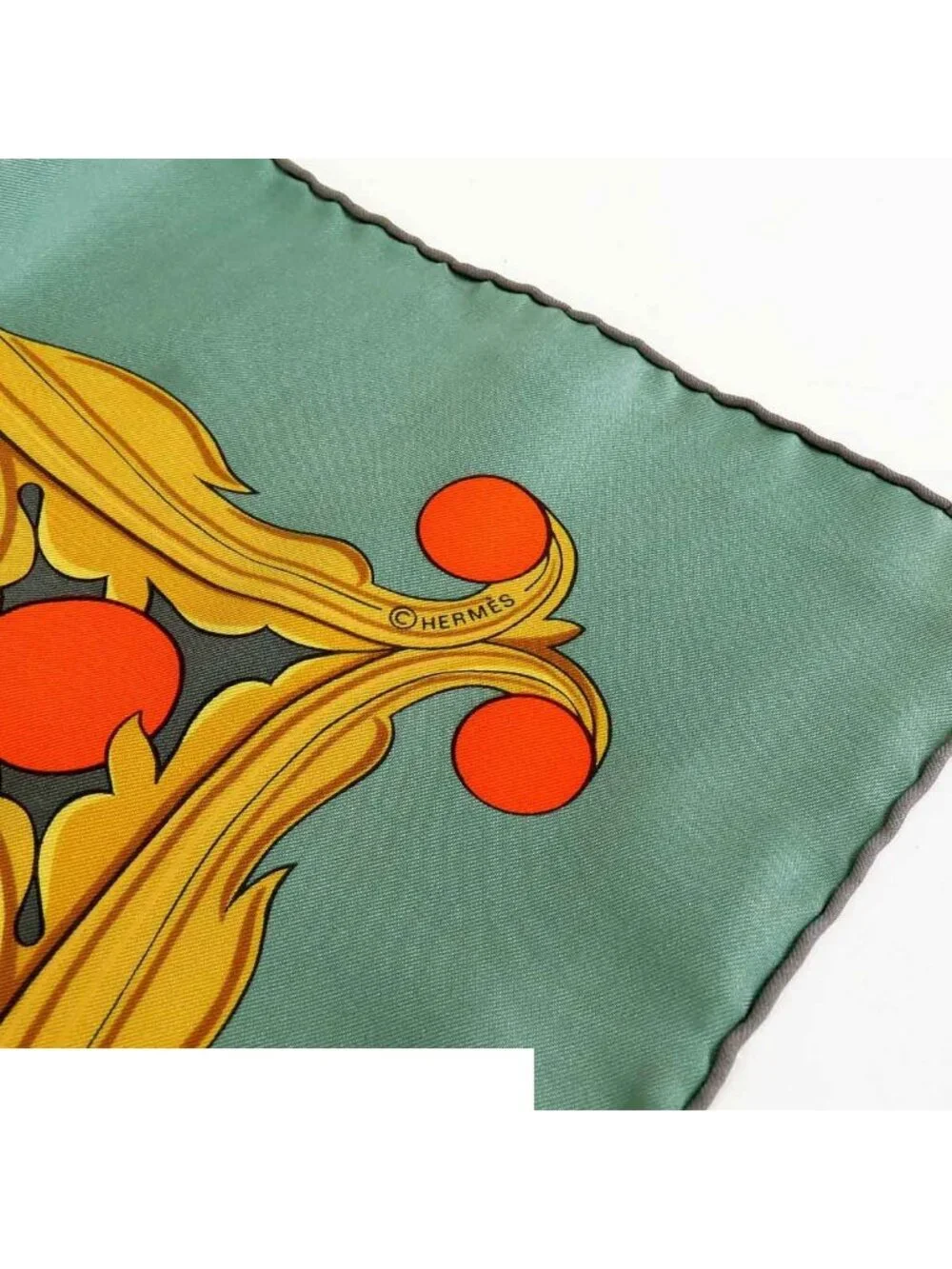 Hermes Carre 90 Red Gray Yellow Silk Animaux Solaires Sun Animals Scarf